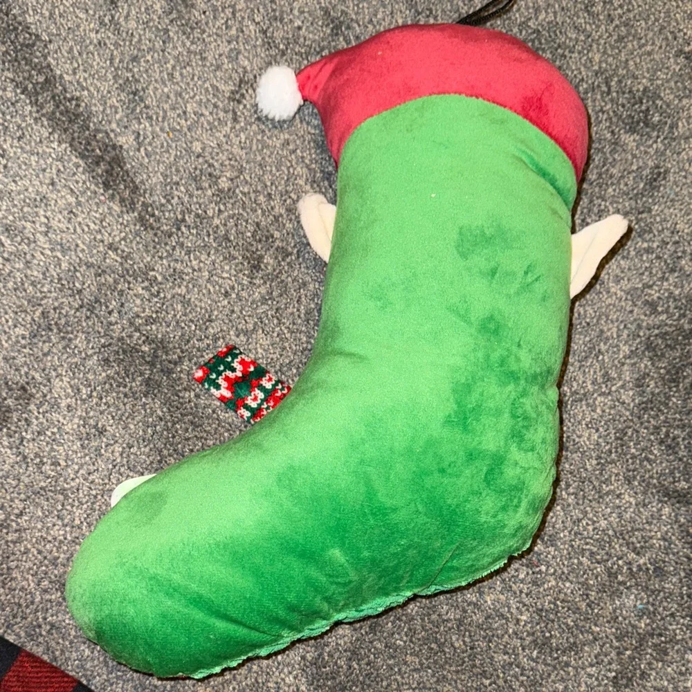 Festive Elf Christmas Stocking Dog Toy